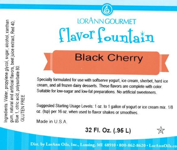 Black Cherry Flavor 32 oz Bottle – Fun Foods USA
