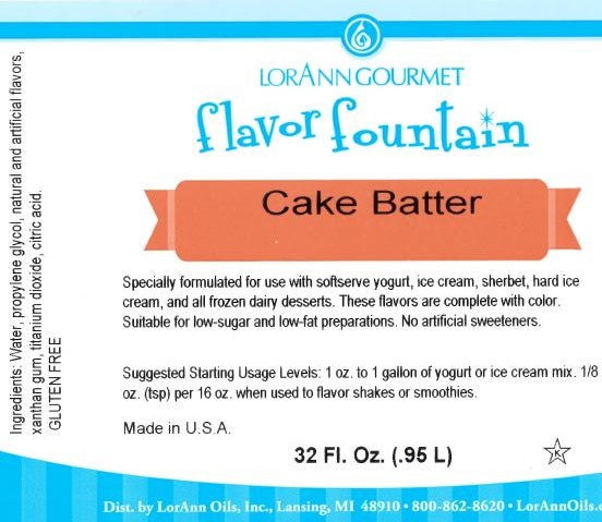 Cake Batter (White) Flavor 32 oz Bottle – Fun Foods USA