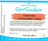 German Chocolate Flavor Fountain - 32 oz Bottle