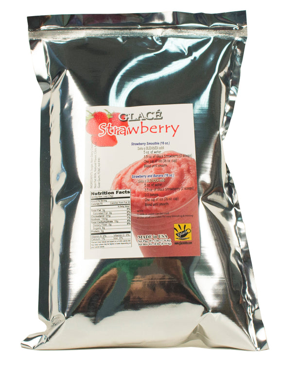 Strawberry 4 in 1 Mix for Bubble Tea, Smoothies, Lattes and Frappes, 3 lbs. Bag (Case 6 x 3 lbs. Bags) - Made in the USA