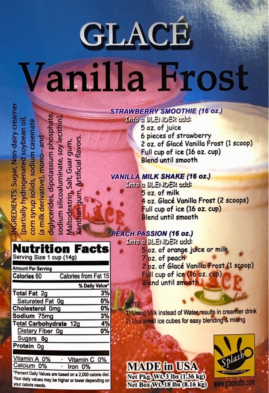Vanilla Frost Smoothie Base and Milk Shake Mix – Fun Foods USA
