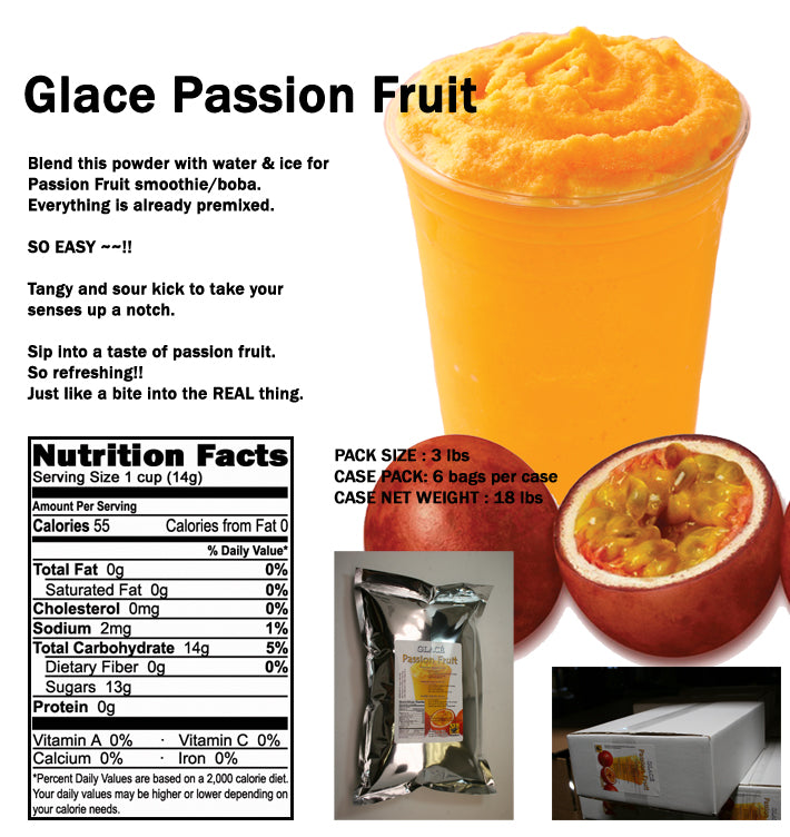 Passion Fruit 4 in 1 Mix for Bubble Tea, Smoothies, Lattes and 