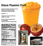 Glace Passion Fruit - Blend This powder with water & ice for passion fruit smoothie/boba. Everything is already premixed.